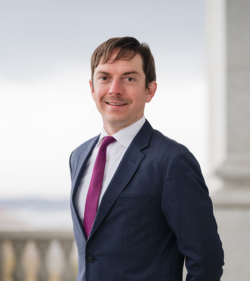 Chase Clyde portrait at the Utah State Capitol Building